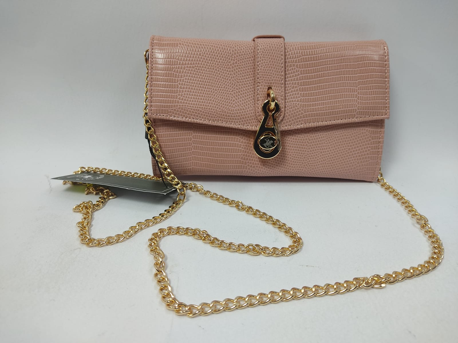 Portafoglio/pochette donna di beverly hills polo club bh-2894 nero/rosso/cipria