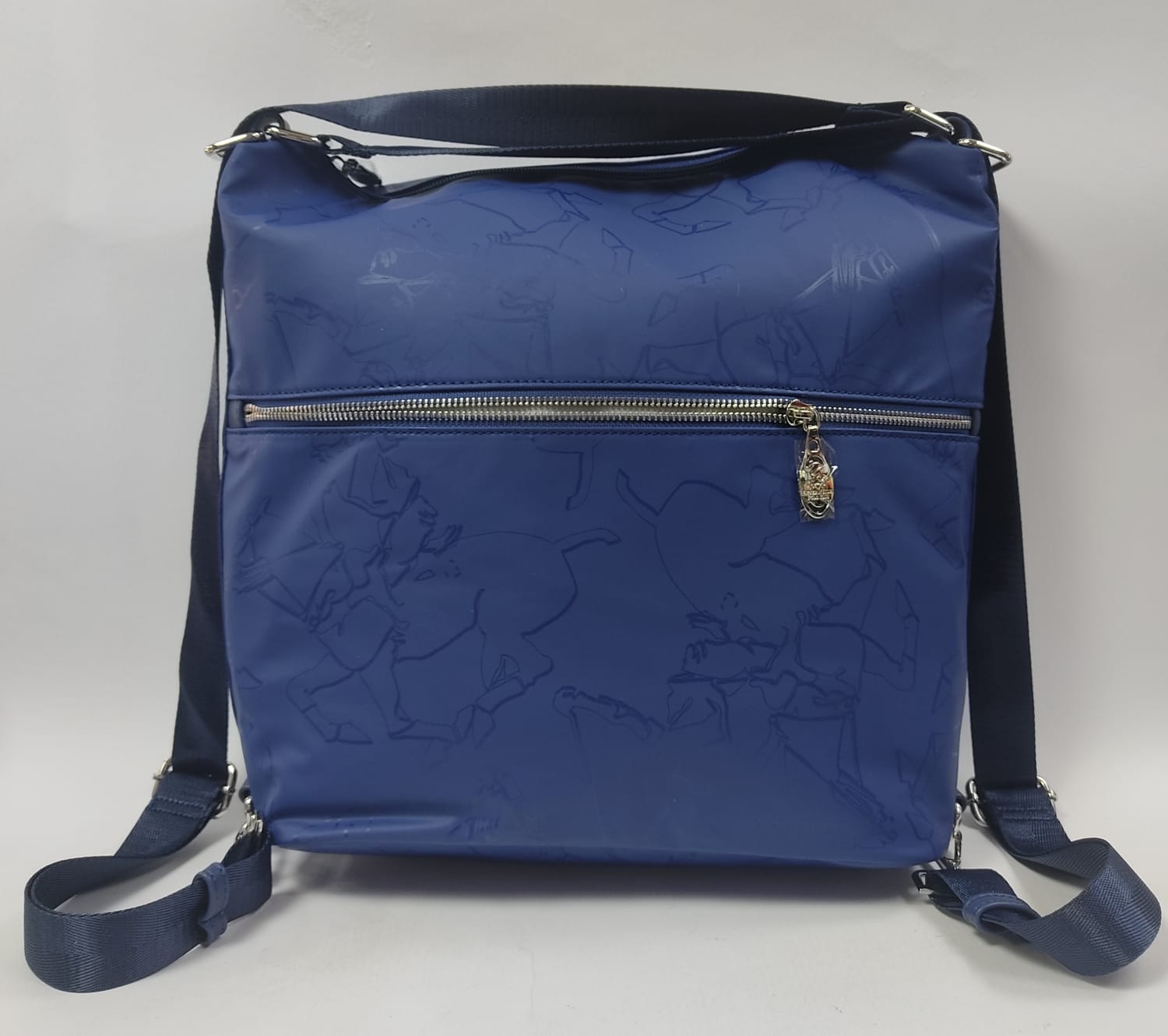 Borsa/zaino donna di beverly hills polo club bh-2805 nero/blu/bianco