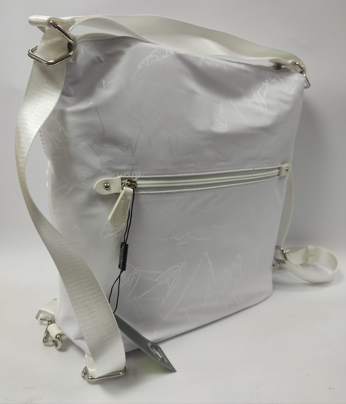 Borsa/zaino donna di beverly hills polo club bh-2805 nero/blu/bianco
