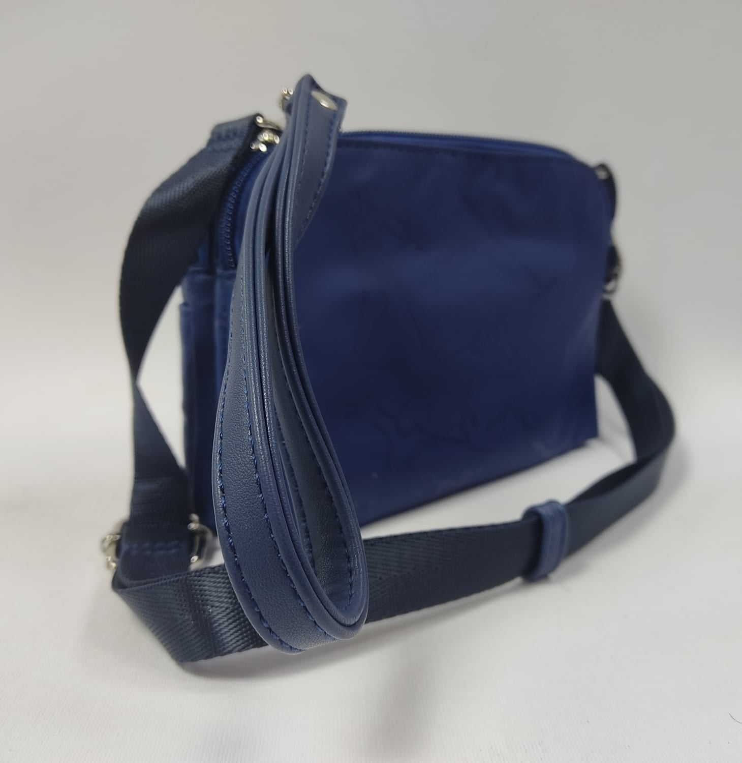 Borsa a travolla donna di beverly hills polo club bh-2806 argento/blu