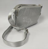 Borsa a travolla donna di beverly hills polo club bh-2806 argento/blu