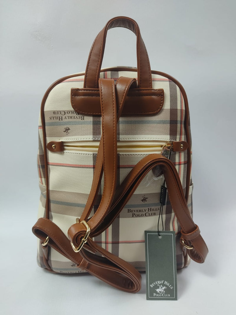 Zaino donna di beverly hills polo club bh-2812 ocra/nero/cuoio