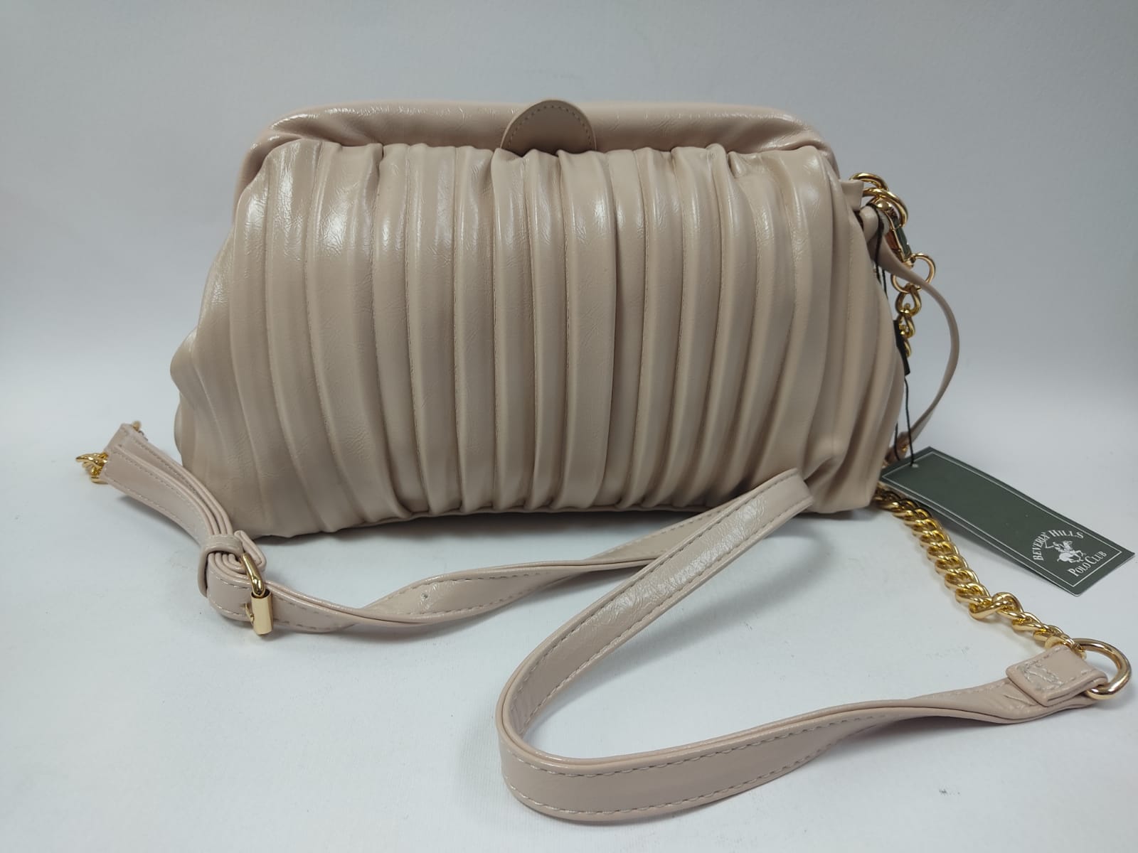 Pochette donna di beverly hills polo club bh-2873 argento/nero/cipria/oro