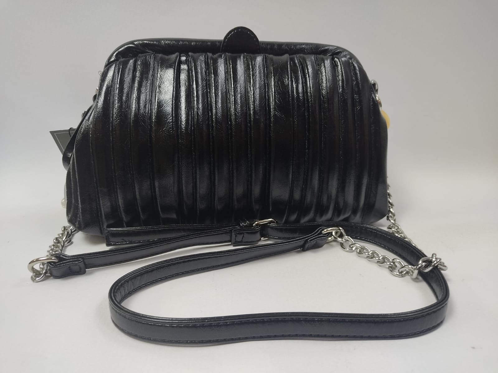 Pochette donna di beverly hills polo club bh-2873 argento/nero/cipria/oro