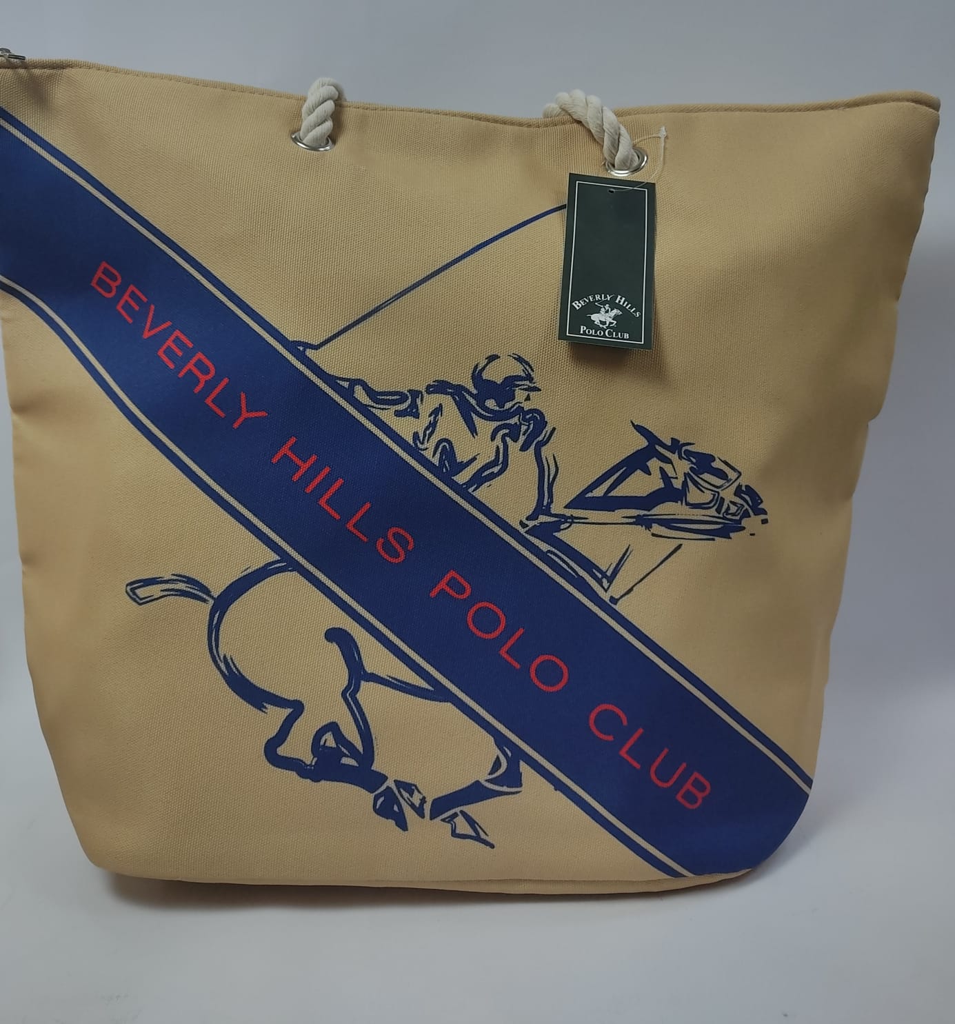 Borsa mare donna di beverly hills polo vlub bh-2951 giallo/beige