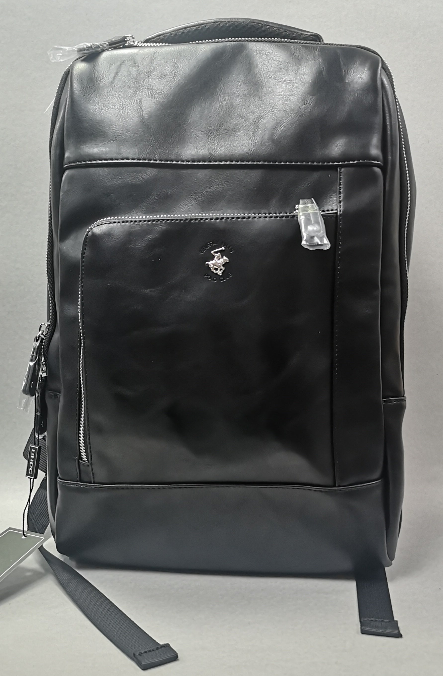 Zaino in Ecopelle da Uomo BEVERLY HILLS POLO CLUB - Nero/Black/ blu BH-1183
