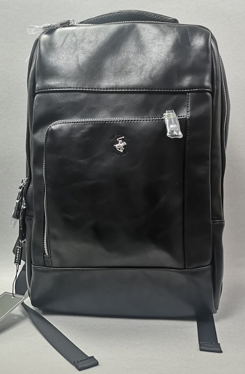Zaino in Ecopelle da Uomo BEVERLY HILLS POLO CLUB - Nero/Black/ blu BH-1183