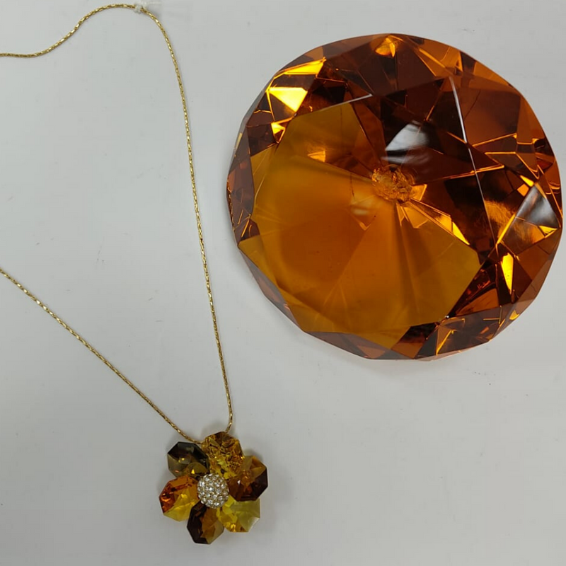 Byba Bijoux Collana con Fiore Swarovski