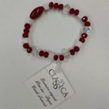 Classica Bracciale Rosso con swarovski