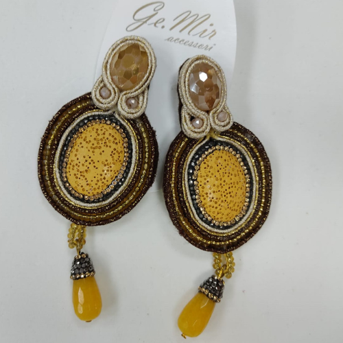 Gemir orecchini Soutache Gialli