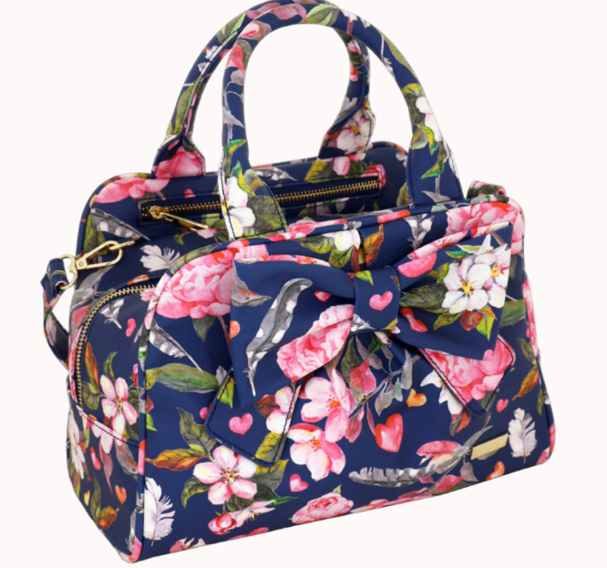borsa a mano ribbon con tracolla camomilla milano cod.60413 grigio/blu