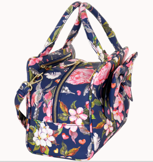borsa a mano ribbon con tracolla camomilla milano cod.60413 grigio/blu