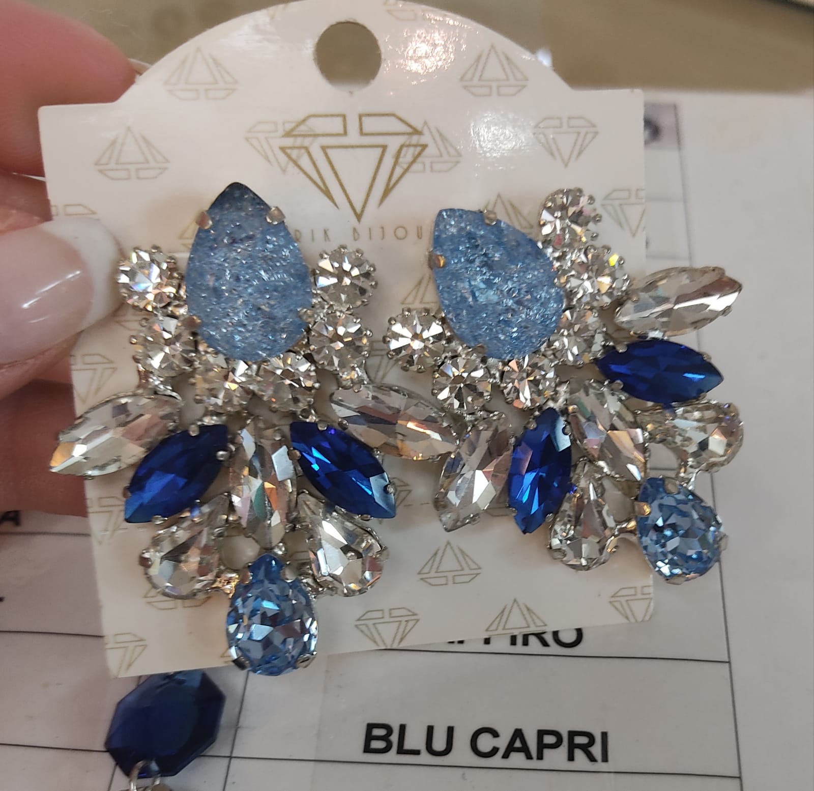 ORECCHINI TRIK BIJOUX ART B31 BLU CAPRI