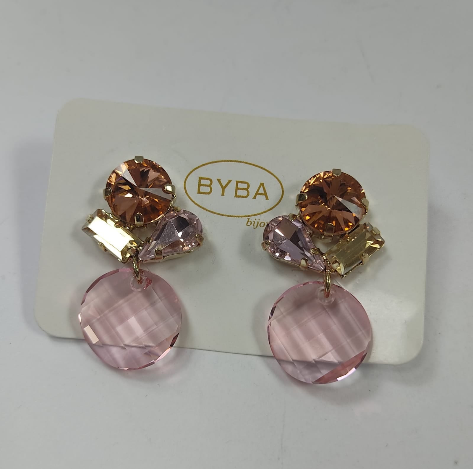 ORECCHINI PENDENTI BYBA BIJOUX ART DO 37724 ROSA