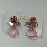 ORECCHINI PENDENTI BYBA BIJOUX ART DO 37724 ROSA