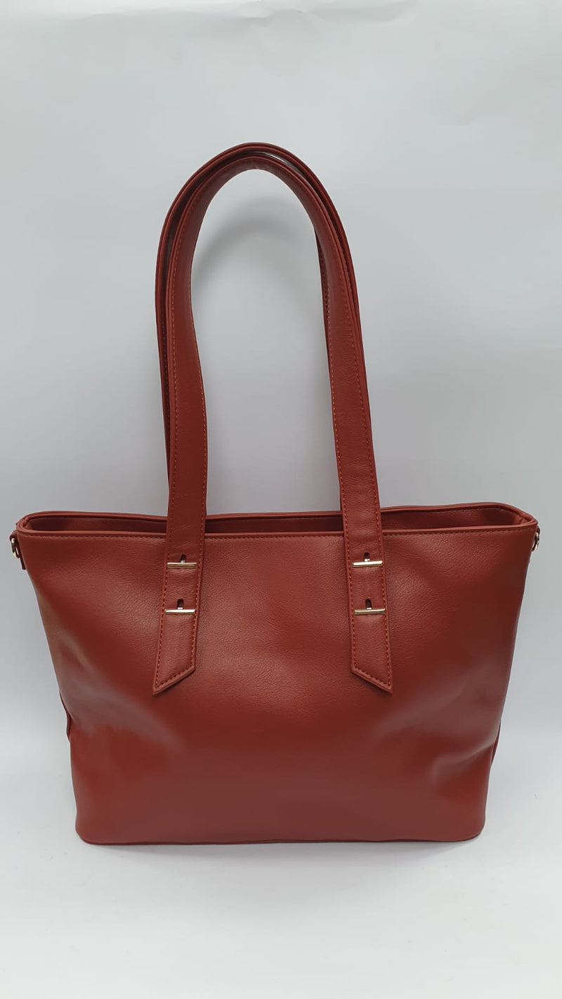 borsa Polo Club da donna a spalla e a tracolla BH-2690 mattone/ nero
