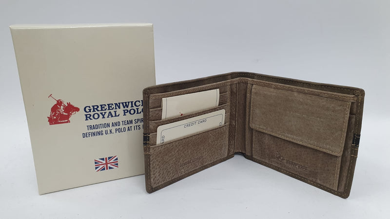 Portafoglio uomo greenwich royal polo  PG16W-920-04 Cuoio