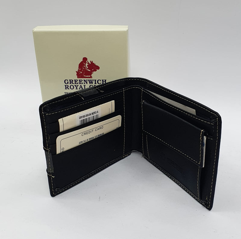 Portafoglio uomo Greenwich royal polo GR19S-956-04 Nero/ testa di Moro