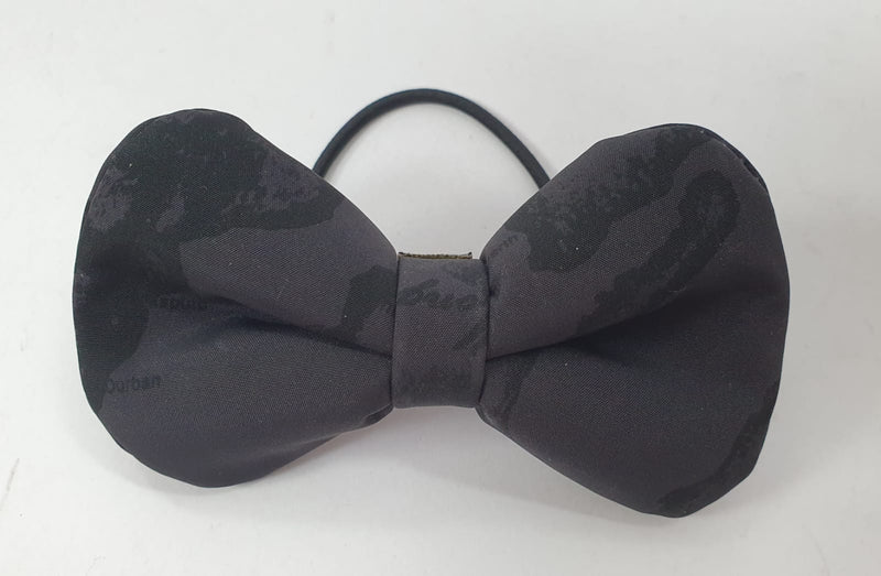 Elastico per capelli di alviero martini con fiocco rigido grande blu/ nero