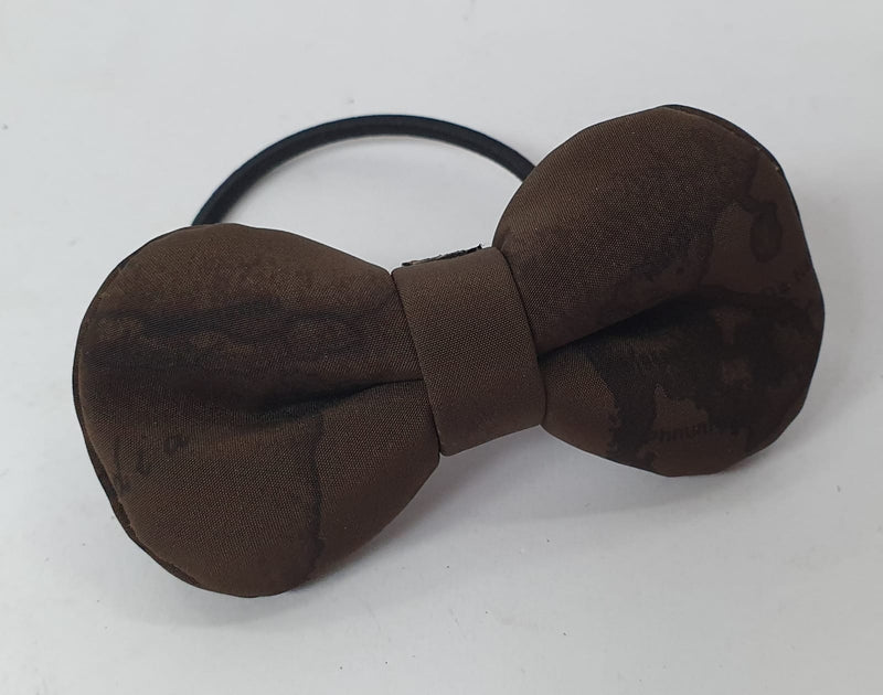 Elastici per capelli di alviero martini con fiocco rigido piccolo marrone/blu