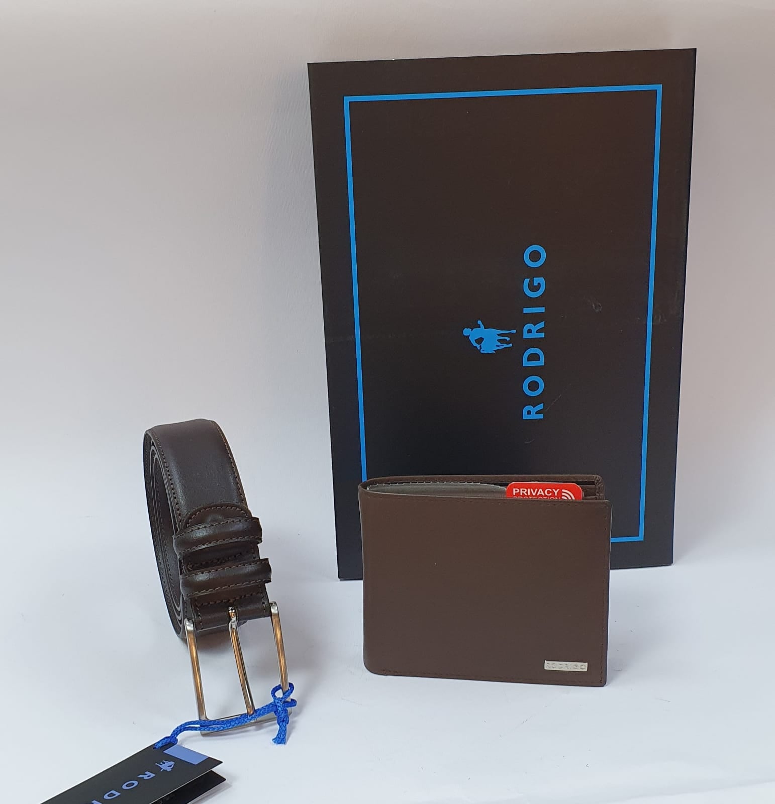Confezione Rodrigo con cintura e portafoglio uomo cod. ROD905 blu/nero/ t. moro