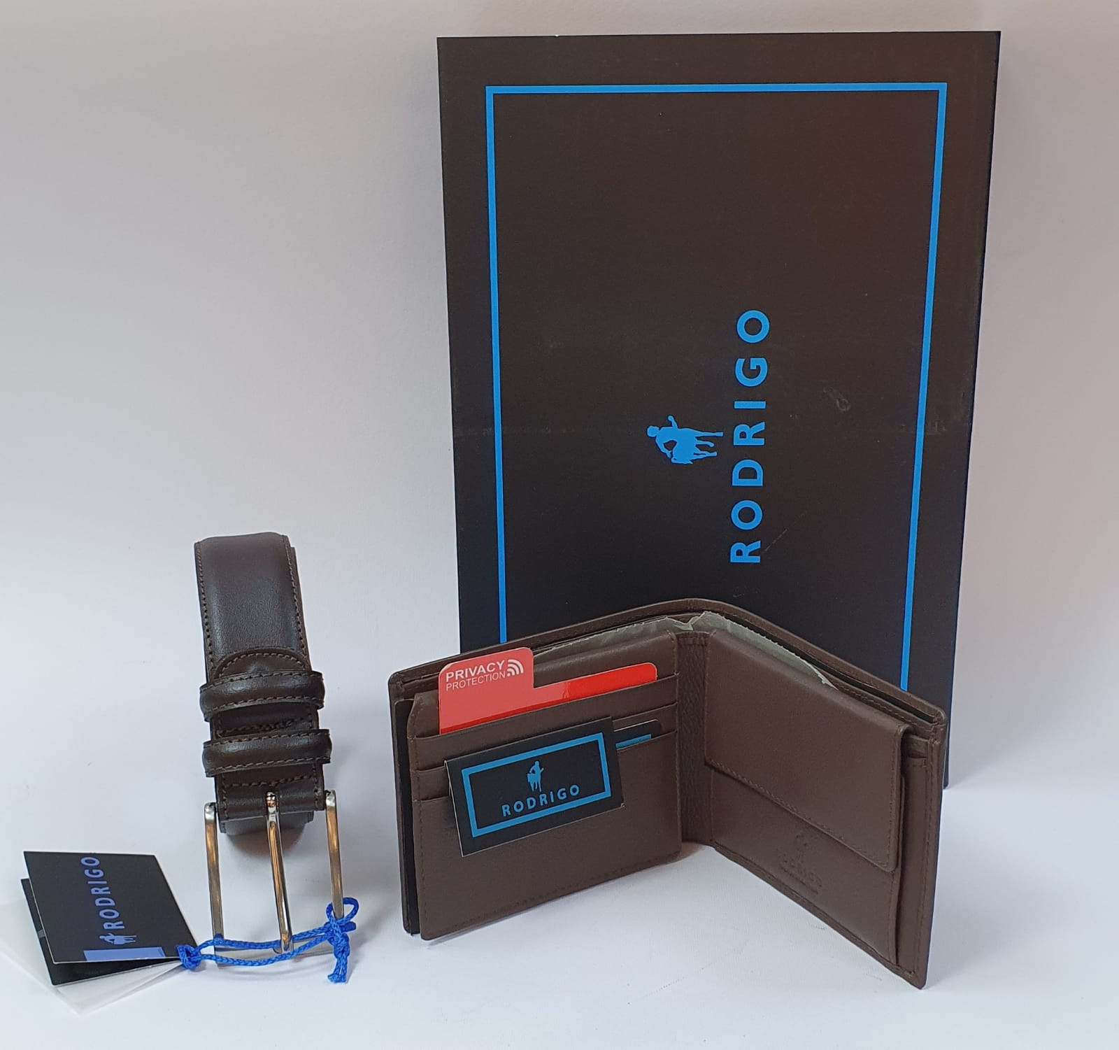 Confezione Rodrigo con cintura e portafoglio uomo cod. ROD905 blu/nero/ t. moro