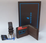 Confezione Rodrigo con cintura e portafoglio uomo cod. ROD905 blu/nero/ t. moro