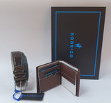 Confezione Rodrigo Cintura e portafoglio uomo cod. ROD903 nero/ t.moro/ blu