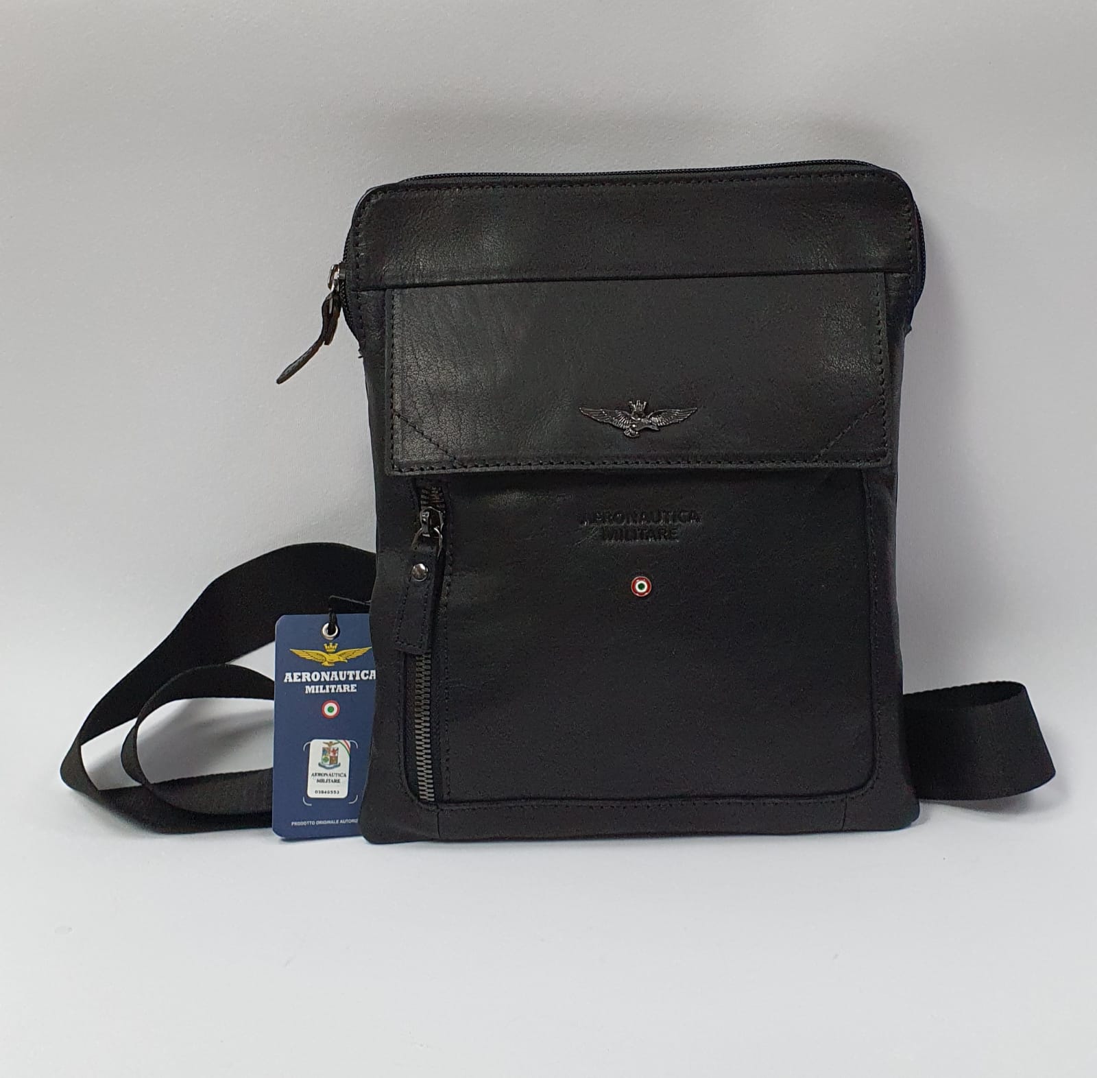 Borsa a Tracolla Uomo AERONAUTICA MILITARE - Marrone Scuro/ Nero AM-302