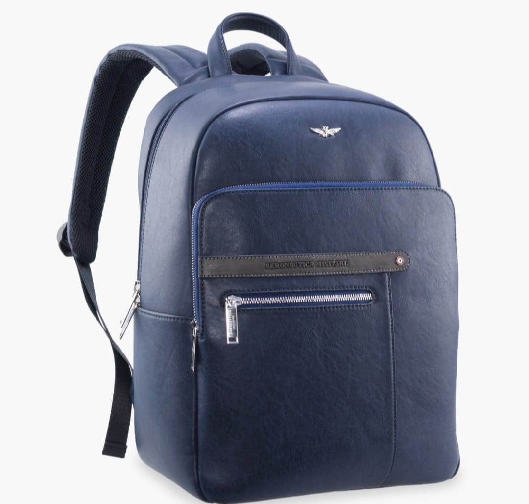 Zaino da Uomo AERONAUTICA MILITARE - Men Bag - Nero/Marrone/ blu AM-395