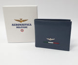 Portafoglio uomo aeronautica militare am-150 piccolo nero / blu
