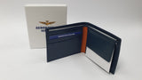 Portafoglio uomo aeronautica militare am-150 piccolo nero / blu