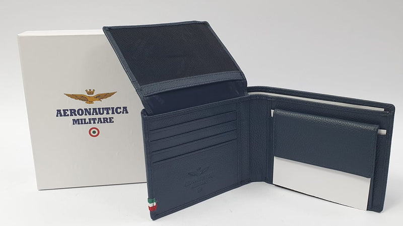Portafoglio uomo aeronautica militare am-103 blu