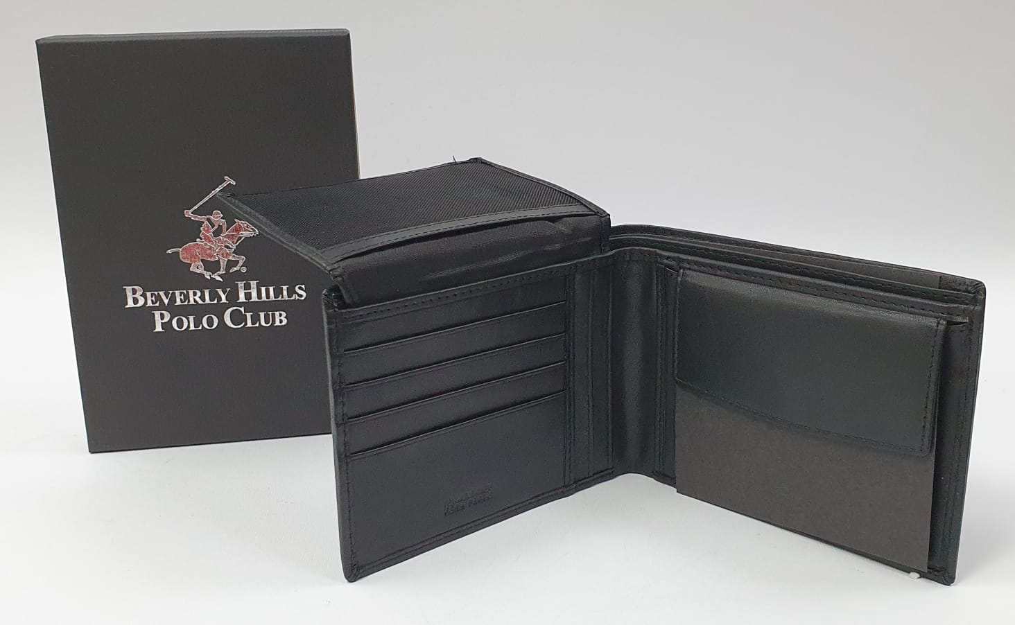 Portafoglio uomo di beverly hills polo club bh-1364  grande moro/ nero