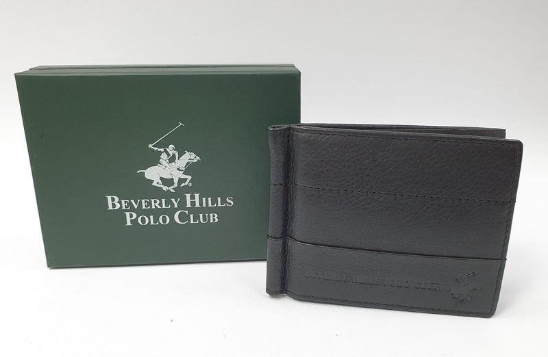 Fermasoldi da uomo della linea di beverly hills polo club bh-1382 nero/ blu