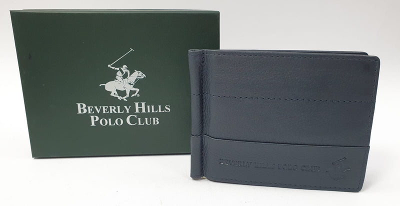 Fermasoldi da uomo della linea di beverly hills polo club bh-1382 nero/ blu