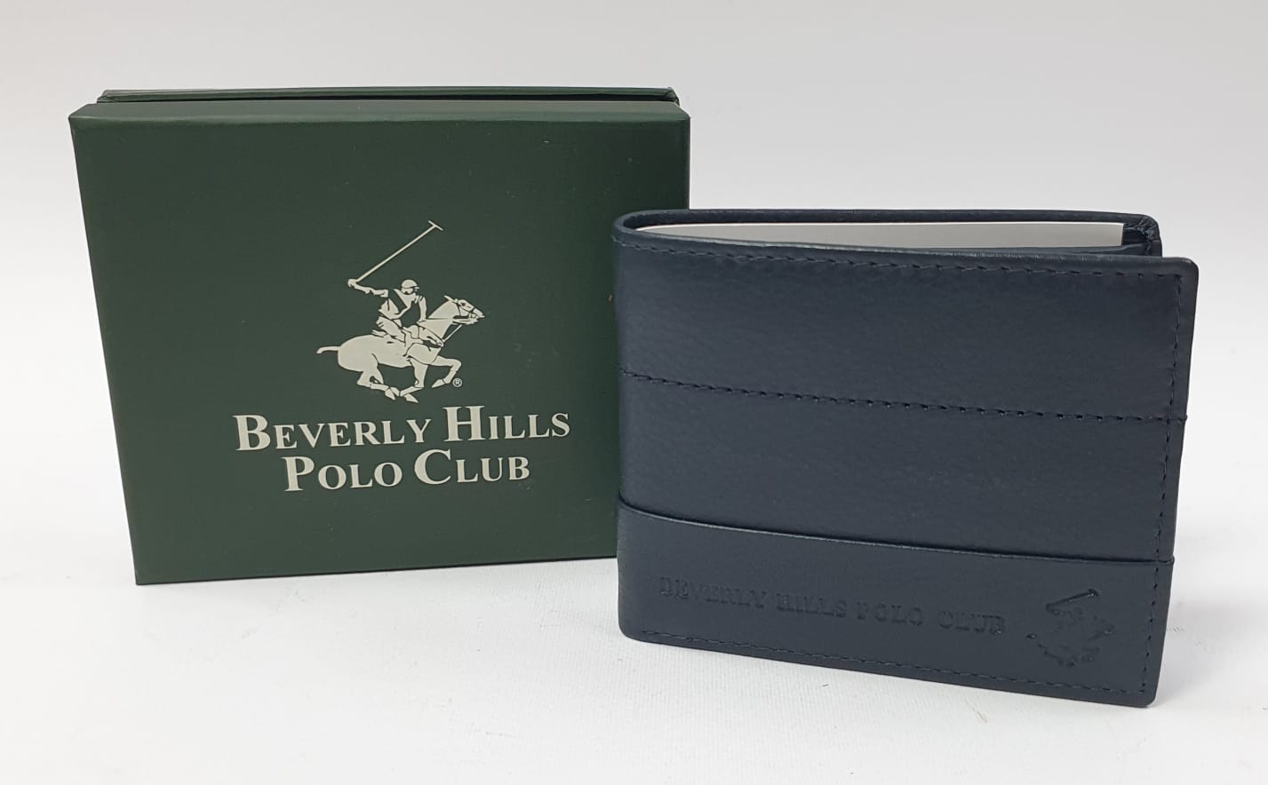 Portafoglio uomo piccolo di beverly hills polo club bh-1381 nero/ blu
