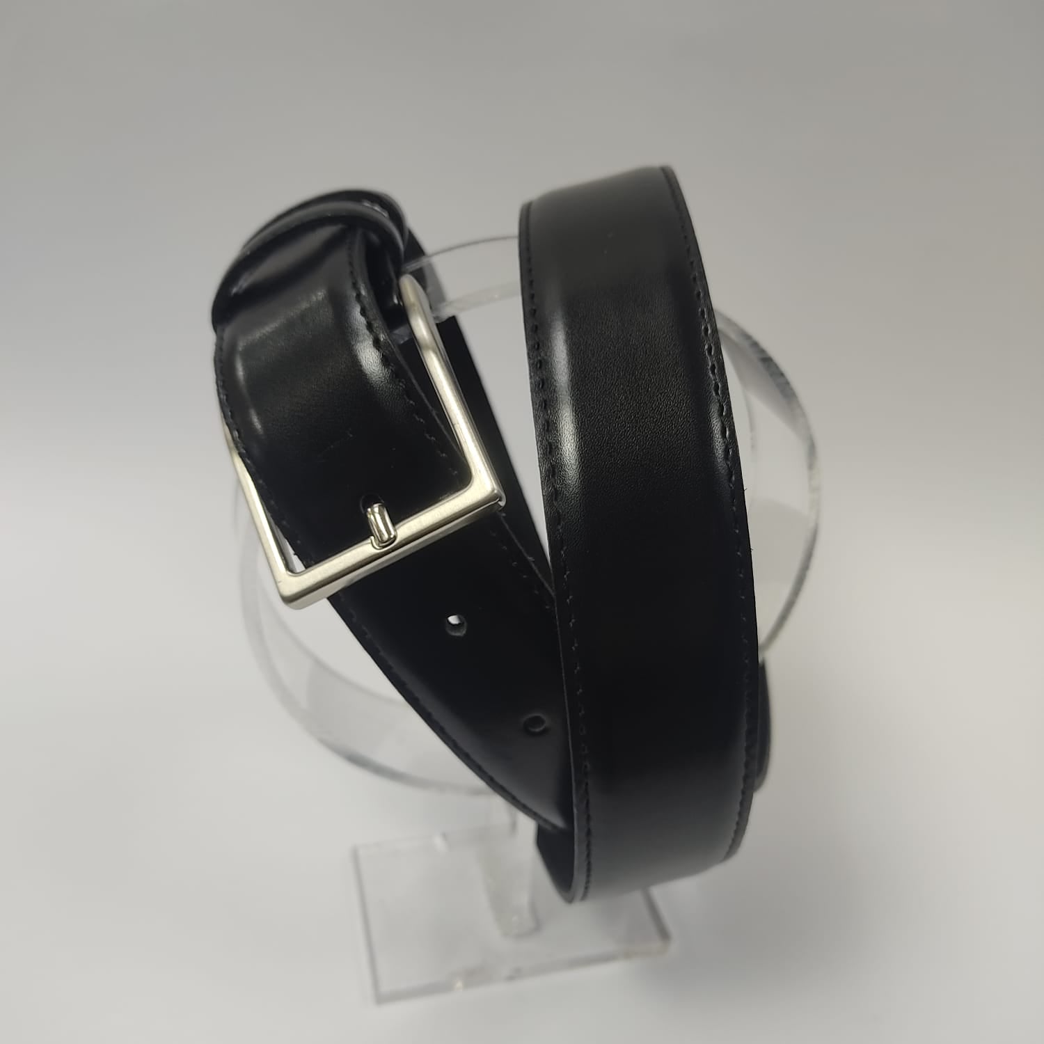 Cintura classica uomo Gemir  Pelle nera Made in Italy