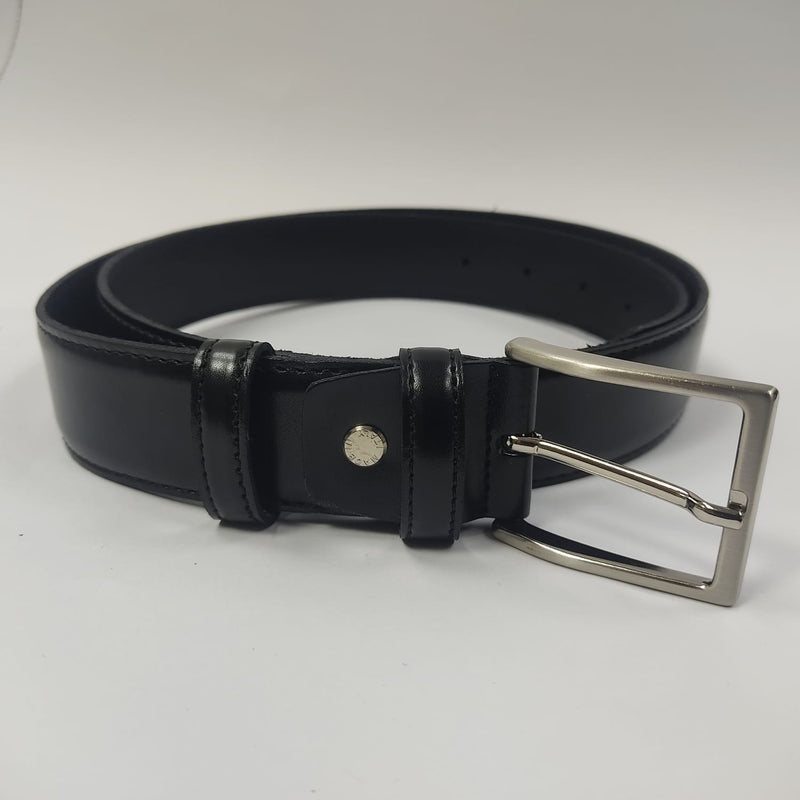 Cintura classica uomo Gemir  Pelle nera Made in Italy