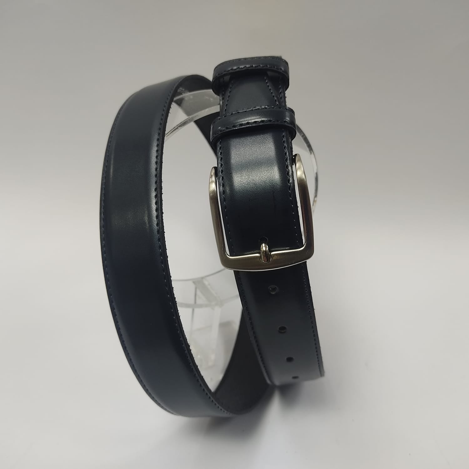 Cintura uomo classica Gemir in pelle colore blu made in Italy