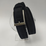 Cintura uomo camoscio nero impunturata col bianco Gemir made in Italy