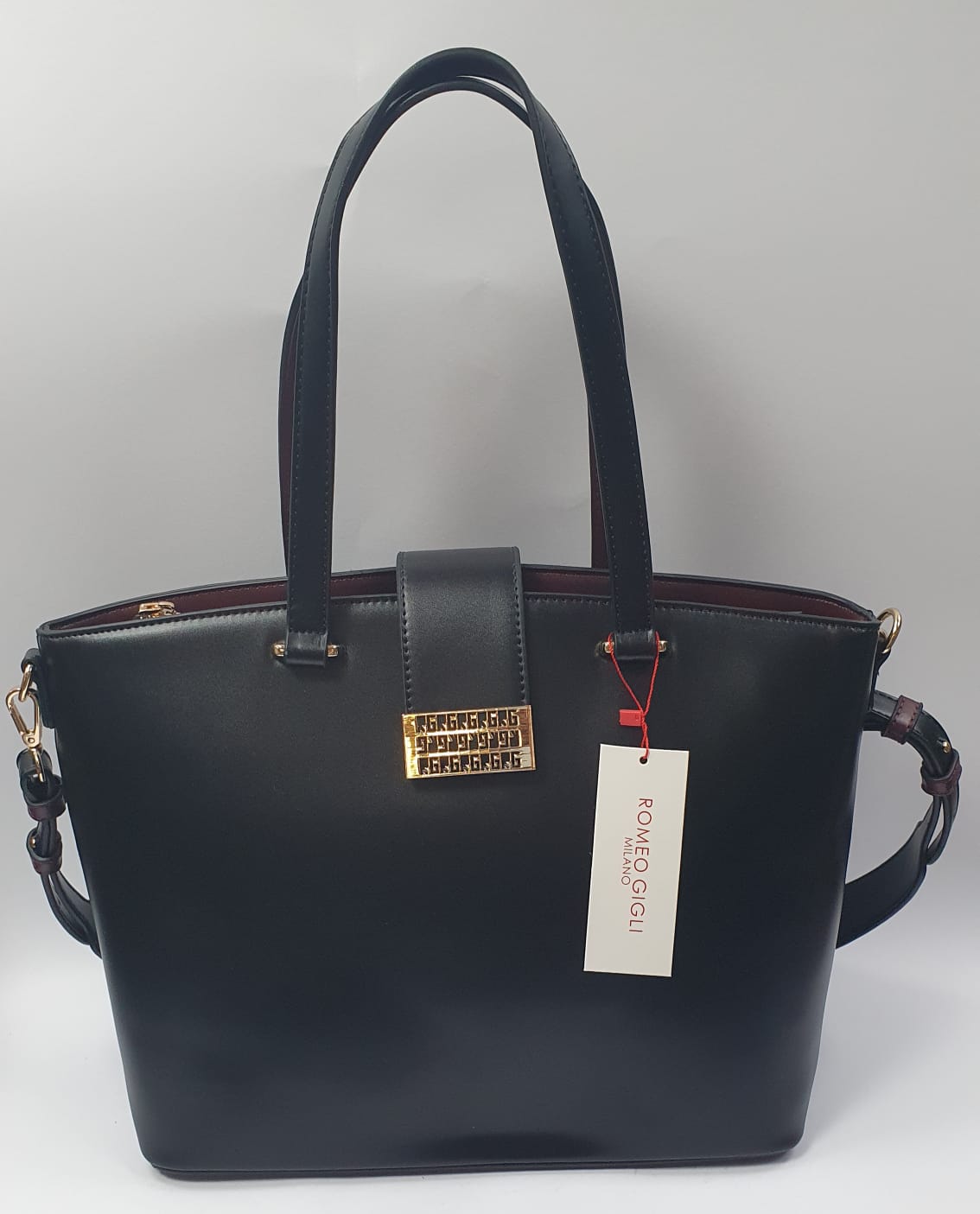 Borsa Donna a spalla e a tracolla di romeo gigli linea Juliette nero/bordeaux- nero/cuoio