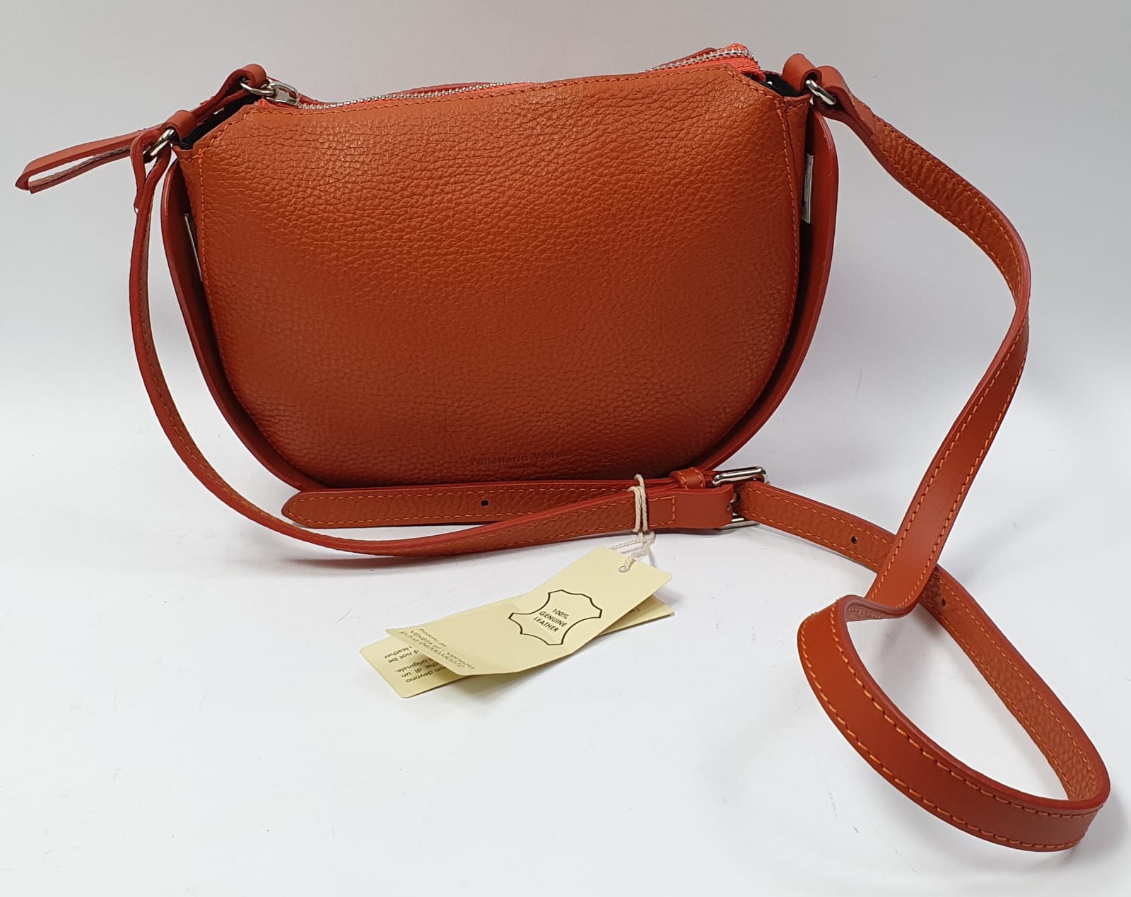 Borsa donna a tracolla di Pelletteria veneta R918-mattone