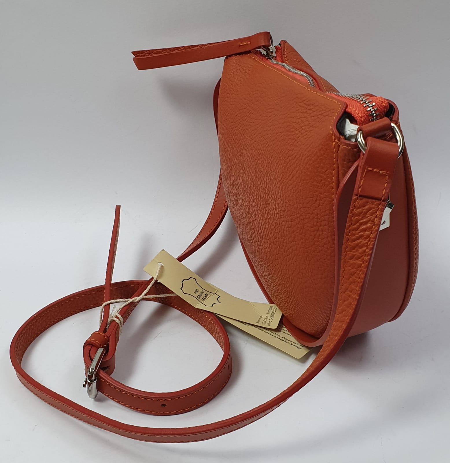 Borsa donna a tracolla di Pelletteria veneta R918-mattone