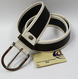Cintura Uomo Sergio Tacchini art. C2500614302 bianca e testa di moro