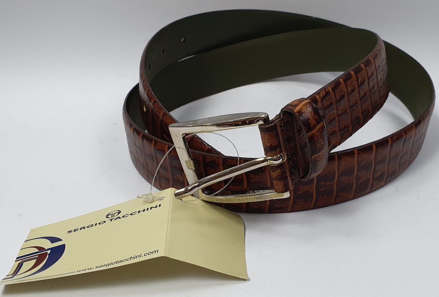 Cintura uomo di Sergio tacchini pitonata marrone art. C250061C286