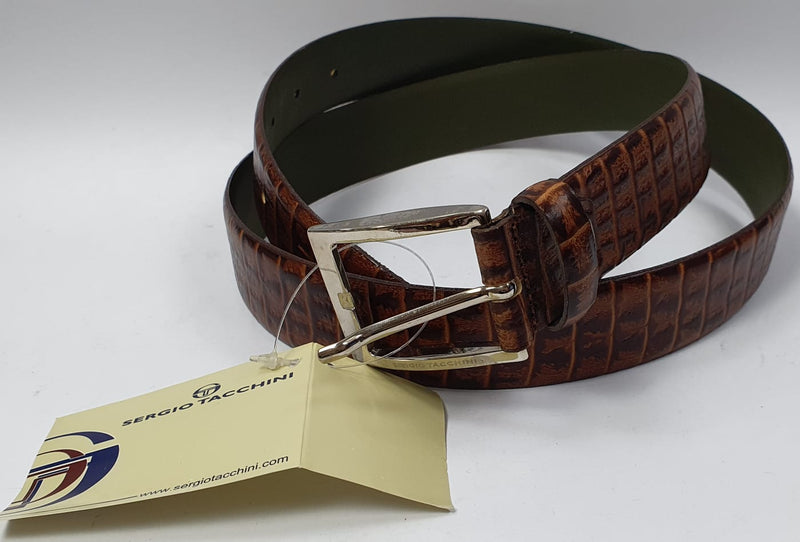 Cintura uomo di Sergio tacchini pitonata marrone art. C250061C286