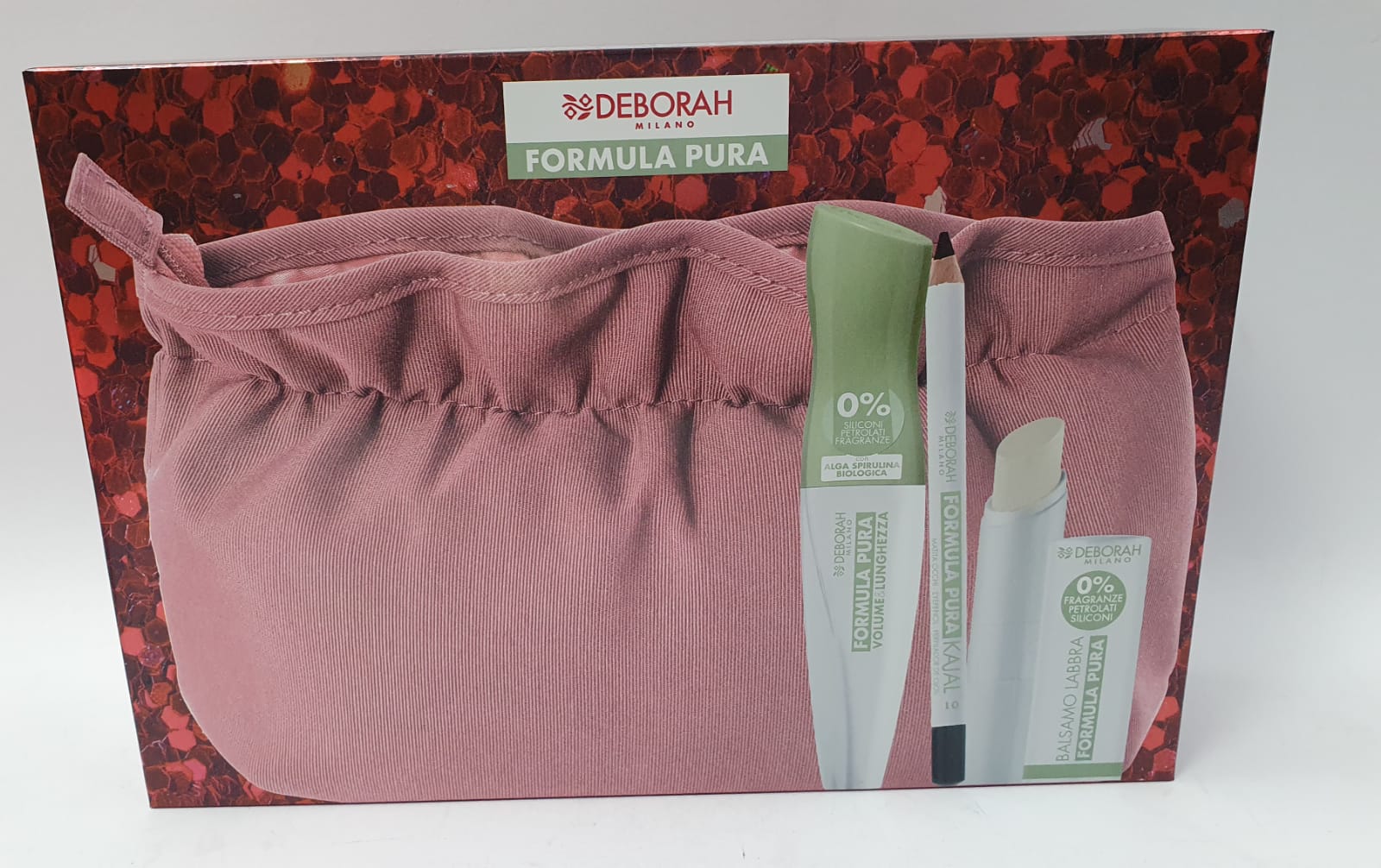 Kit/confezione regalo di deborah formula pura con mascara, matita e balsamo labbra