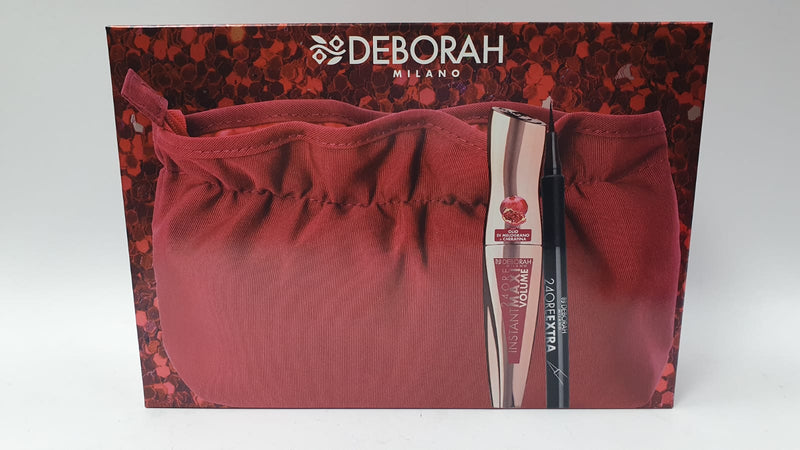 kit/confezione regalo di deborah milano con mascara al melograno ed eyeliner 24 ore