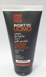 Crema da barba 3 in 1 per pelli sensibili di bioetyc uomo da 150 ml